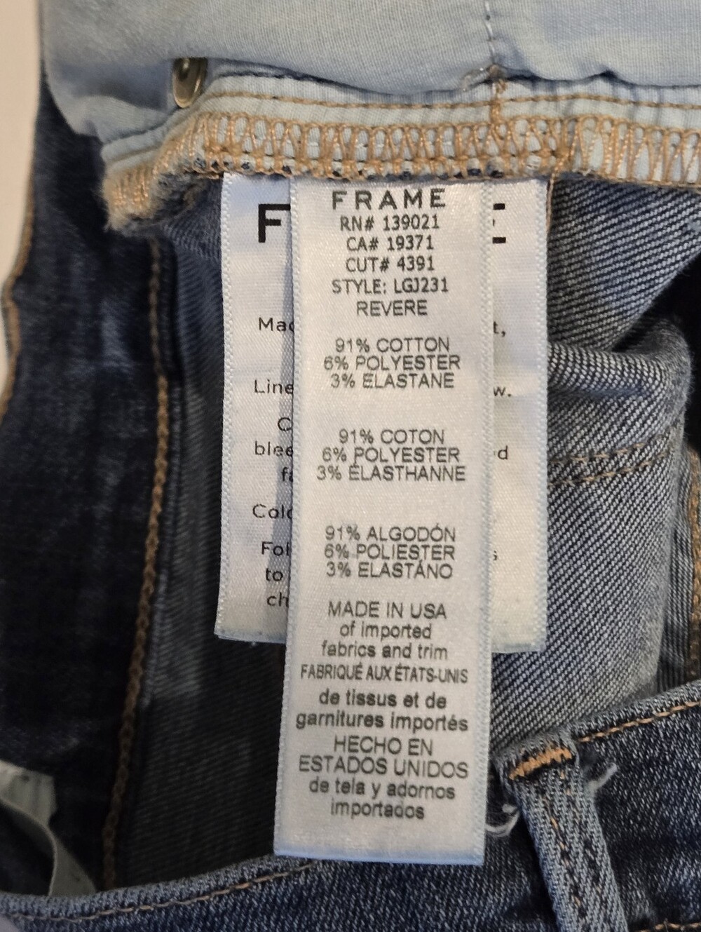 Frame Denim Le Garcon Mid-Rise Boyfriend Revere Wash Jeans Size 28 - Picture 7 of 7
